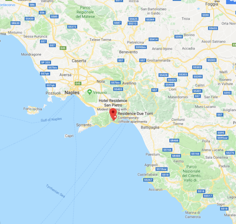 Maiori Map – Italybeyond